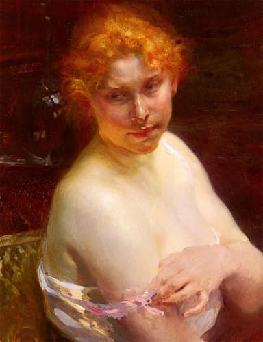 Impressions d'art mural Paul Albert Besnard, affiche portrait femme vintage premium 60x90