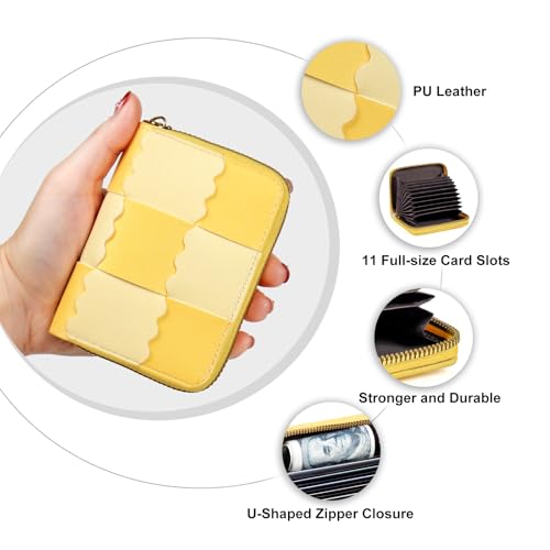 Image of Credit Card Wallet, RFID Card Case Wallet, Zipper Card Cases Holder for Men Women, RFID Blocking, KeyChain Wallet, Compact Size Card Organizer Case for Women