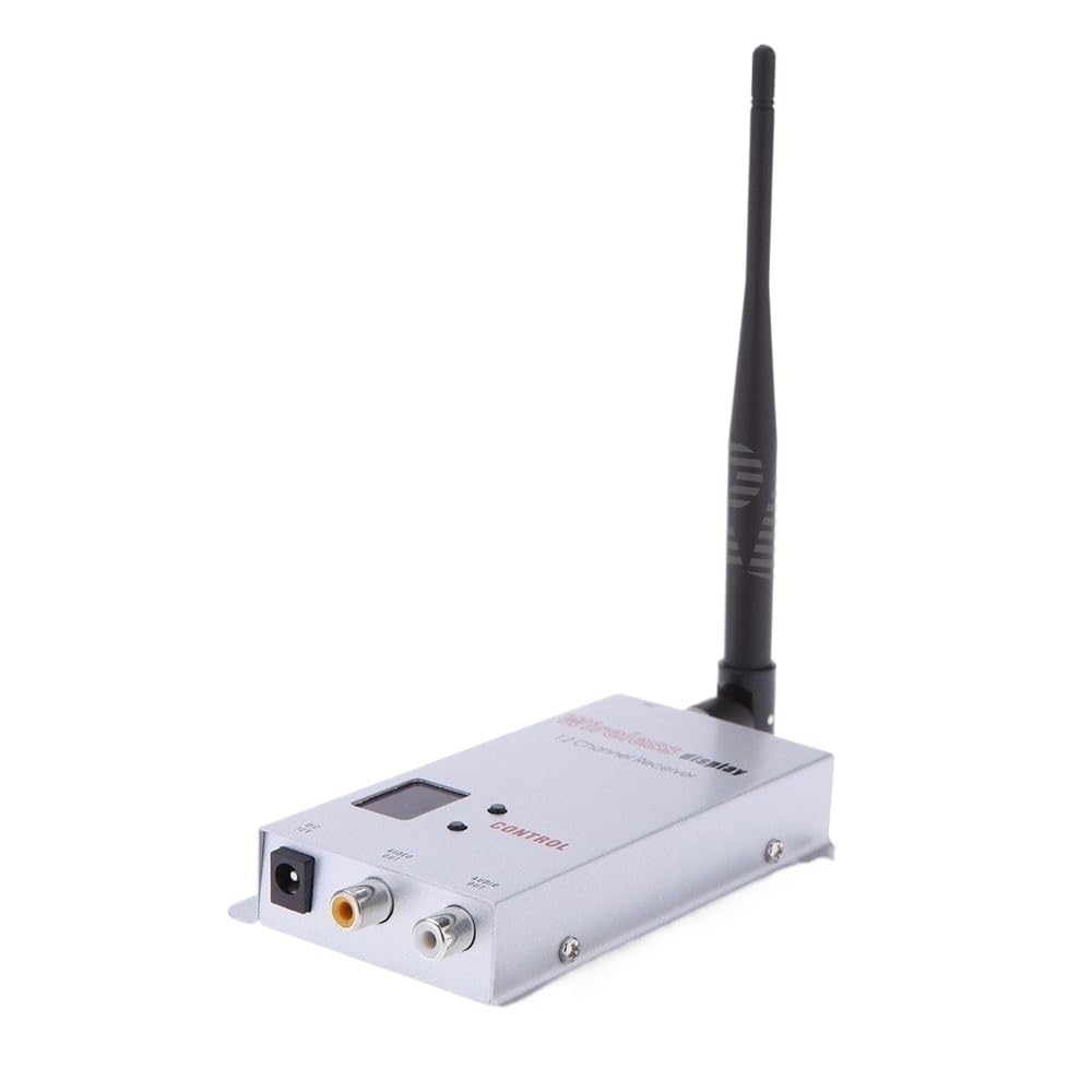 Compatibile con FPVKING, kit trasmettitore e ricevitore video FPV da 1,2 GHz 1500 mW, 8CH TX e 12CH RX for CCTV DJI Phantom Drone(TXandRX)