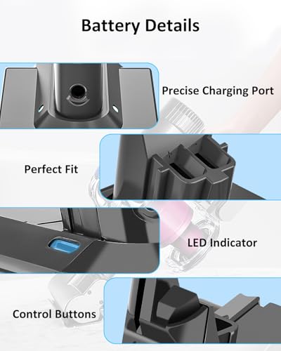 21.6v 8000mAh Replacement for V8 Battery Compatible with SV10 V8 Animal/Motorhead/Absolute/Fluffy/Trigger/Allergy/Mattress Handheld Cordless Vacuum Cleaner