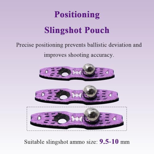 SUFFUSE Slingshot Pouch, Microfiber Pouch for Hunting Slingshot Flat Bands, Slingshot Replacement Bands Anti-Slip Positioning Pouch, Professional Slingshot Accessories for DIY Slingshot Bands4