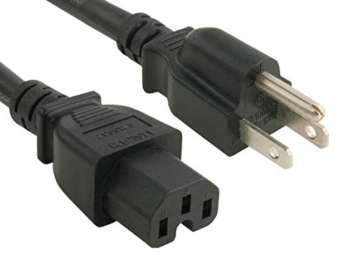 Cable Leader 14 AWG 15A 125V Power Cord (NEMA 5-15P to IEC320 C15) UL Listed (10 Foot (1 Pack))