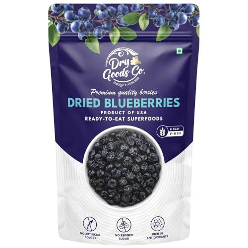 Image of Dry Goods Co. Dried Blueberries 400g | No Added Sugar | A++ Quality | Lab Tested | Rich in Antioxidants (200g X 2)