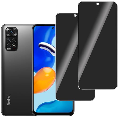 LERINNA【2 Piezas Protector Pantalla Privacidad para Xiaomi Redmi Note 11S,nti-Espía Vidrio Película,Cristal Templado Anti Espía,Anti-Arañazo,Sin Burbujas,9H Dureza Privacy Screen Protector