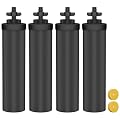 Water Filter Replacement for Berkey BB9-2 Black Filters, Compatible with Berkey Gravity Water Filter System,Reduce Lead and Chlorine,Remove Taste,Odor,Pack of 4