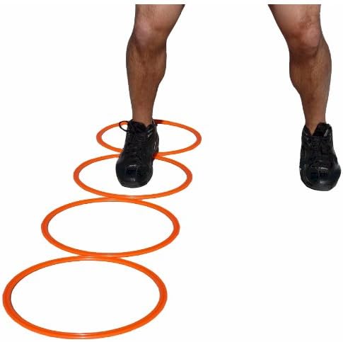 Workoutz Flat Hoop Agility Circle Rings - Set of 12