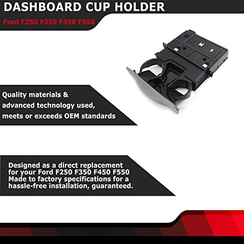 Portavasos para tablero compatible con Ford F250 F350 F450 F550 Super Duty 1999-2004 miniatura 2