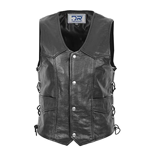 Divergent Retail Ollie Vintage Cowboy Leren Vest Zwart - Image 6