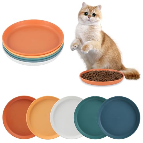 LiuHancsqd Flach Futternapf Katzenfutter Napf, 12 STK Katzenschüssel, Katzenfressnapf Katze Futternapf für Katzenfutterschale flach Katzennapf,...