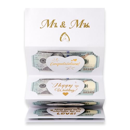 HOMANGA Wedding Money Card, Wedding Card for Cash Gifts, Weddings Money Holder, Wedding's Cards for...