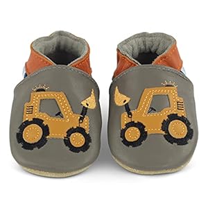 Dotty Fish Jongens zachte lederen babyschoenen baby-jongens Crib Shoe