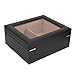 Scatola per sigari, umidificatori per sigari di grande capacità portatile elegante per 30 sigari(Nero)