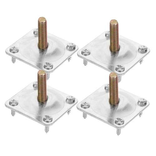 SEWACC 4 Sets Furniture Leg Connector Plates Sturdy Mounting Plates for Couch Chair Repair Enhance Stability Durability Secure Attachment for Wobbly Furniture