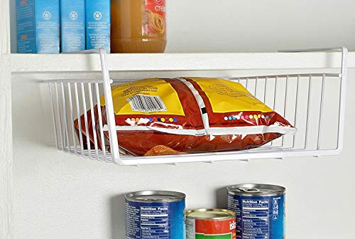 Image of Styleys Metal Under Shelf Basket Wire Rack for Extra Cabinet Storage 13.5-inch, 3pcs, Black - S11027A