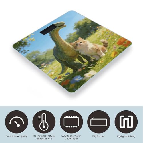 Báscula digital de baño con pantalla LED clara miniatura 3