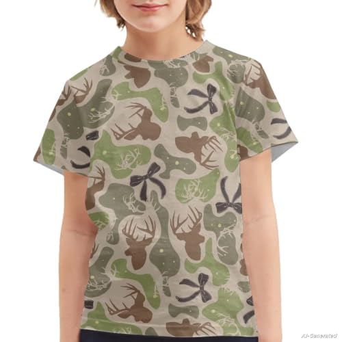Image of Renewold Kids Novelty T-Shirt for Girls Boys Short Sleeve Crewneck Summer Tee Soft Breathable Graphic Shirt for Age 2-16