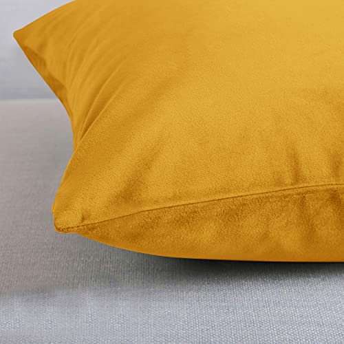 Yorkshire Bedding Cushion Covers 45 x 45 (Pack of 2), Decorative Velvet Square Throw Pillow Cases (18x18 Inches) - Image 2
