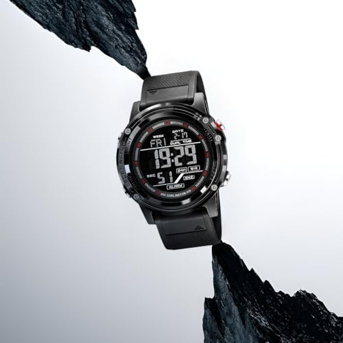 Image of Carlington Velocity Series Analog-Digital Sports Watches for Men and Boys with Alarm, Stopwatch, Backlit Display, Dualtime, Silicone Rubber Strap, Water & Shock Resiatant - CT 8125