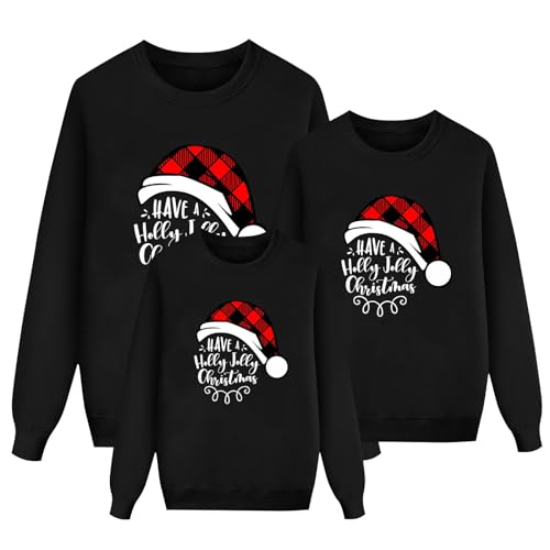 Yekdmxop Sudaderas Navideñas Familia Personalizadas Sudaderas Familia Navidad Suéter Navidad Manga Larga con Estampado Muñeco de Nieve Sudaderas Navideñas Pareja para Pareja Mujer Hombre Niños Navidad