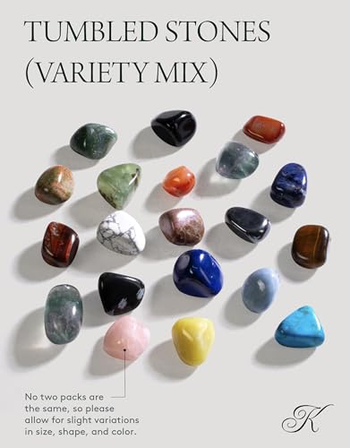 KALIFANO Bulk Tumbled Stones – Over 1,000 Carats Mixed Polished Healing Crystals & Gems for Reiki, Crafts, Kids & Decor (Includes Rose Quartz, Howlite Turquoise, Fluorite, Unakite, Lapis Lazuli) – Piedras de Cristal Para Decorar - Thumbnail 4
