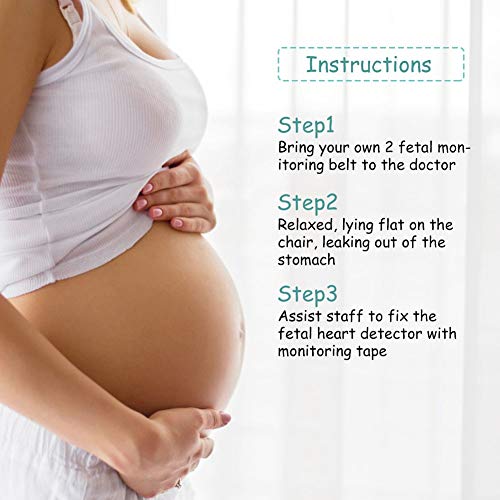 2pcs fetal heartbeat monitoring belt soft thickened baby heartbeat monitoring bandage fetal heart rate belt for pregnancy women 1333  59  1cm524  23  04in