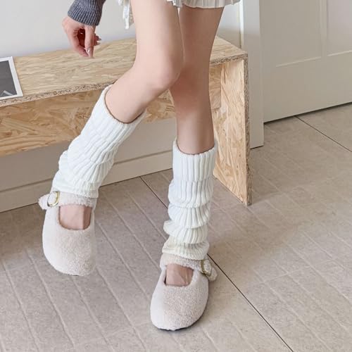 Image of Knitted Leg Warmers,womens leg warmers,Socks Long Yoga Ankle Warmers Women's Wool Warm Boot Socks
