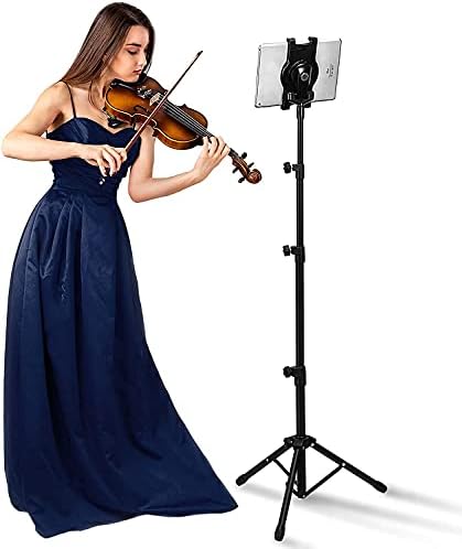 Tablet Holder Stand, Ipad Stand Floor Height Adjustable Tripod Stand for iPad mini, iPad 2,3,4,5,6 and Most 7-10 Inch Tablets, Easy Carrying Bag