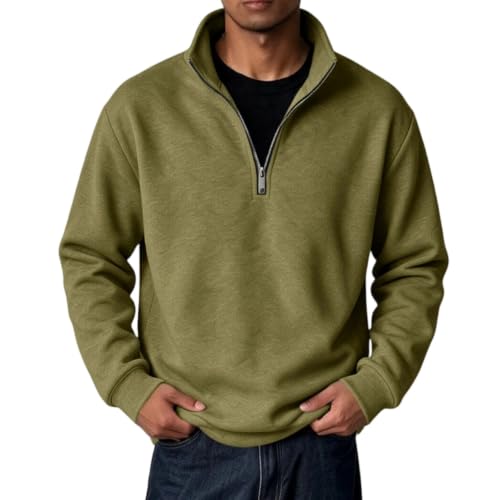 Mens Zip Up Sweatshirt Polo Neck Big and Tall Mockneck Graphic Sweatshirts - image 1