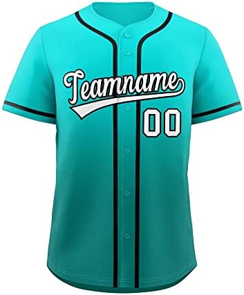 Custom Gradient Baseball Jersey Hip Hop Button