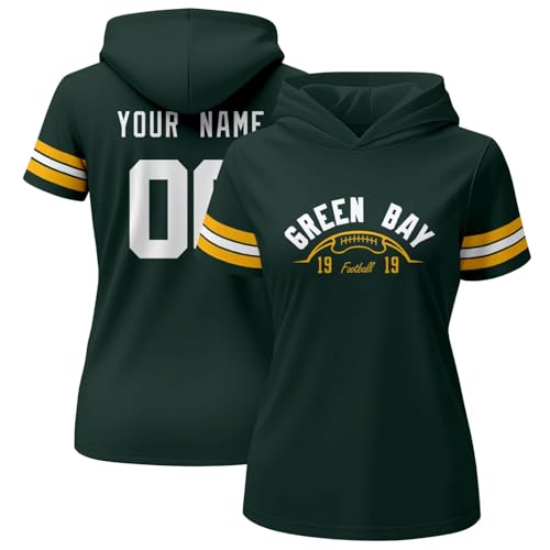 ANTKING Short Sleeve Hoodie Custom Name Number T-Shirt for Women Girl Gifts