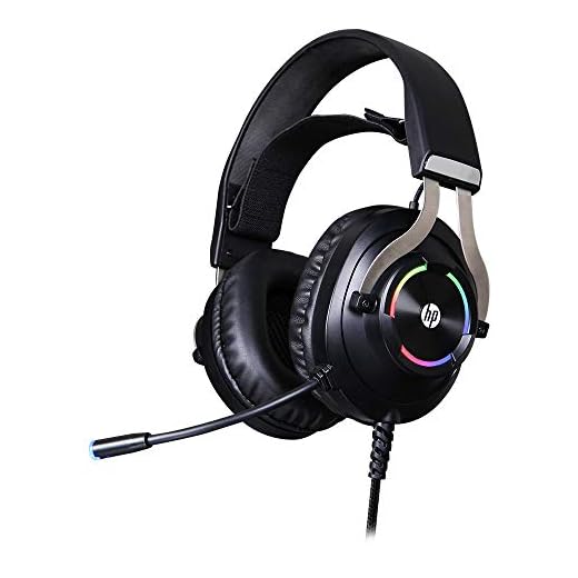 Headset HP Gamer H360 Preto - Com Microfone Driver de 50mm USB+P2 com Iluminação RGB Áudio Stereo - 9AJ68AA