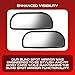 Blind Spot Car Mirrors: Semi Oval Convex Rear View - HD Glass Side Car Mirror - Blindspot Can Be Installed Fixed or Adjustable - Pack of 2 (Narrow shaped)