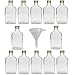 Viva Haushaltswaren - 12 x kleine Glasflasche 200 ml mit Schraubverschluss, als Flachmann, Schnapsflasche & Likörflasche geeignet (inkl. Trichter Ø 7 cm)