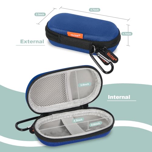 Image of Ultra-Hard Small Carrying Case for Wired Earbuds, Heart Monitor, USB Flash Drive, Charging Cable - Portable Mini IEM Case Universal Pouch Bag for in Ear Monitor, Airpods, Galaxy Buds, Earpods