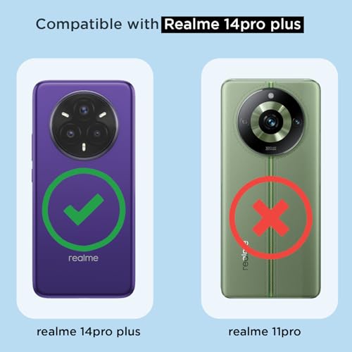 Image of Amazon Basics Back Cover for Realme 14 Pro Plus 5G Mag-Safe Shockproof PC + TPU Protective Case Magnetic Support Bumper Case (Transparent Mag-Safe)