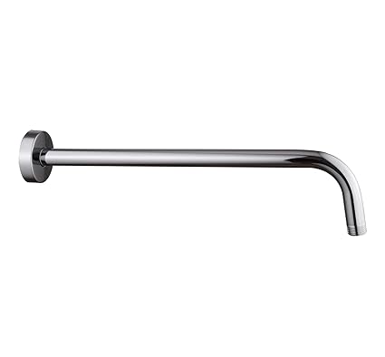 16 Inch Shower Arm with Flange,Stainless Steel Wall-Mounted Shower Head Arm for Fixed Shower Head, Chrome
