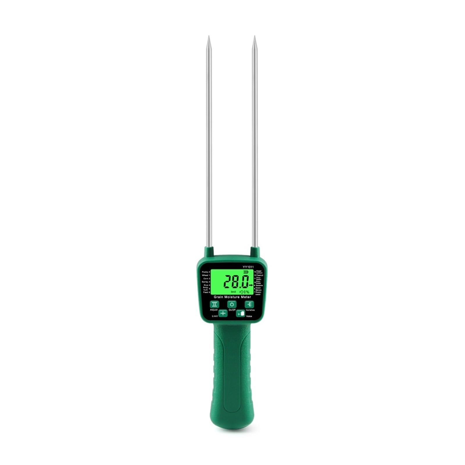 Cyfrowy higrometr zbożowy Miernik wilgotności ziarna Metalowa sonda Czujniki o wysokiej czułości Tester LCD DokłAdny I Niezawodny