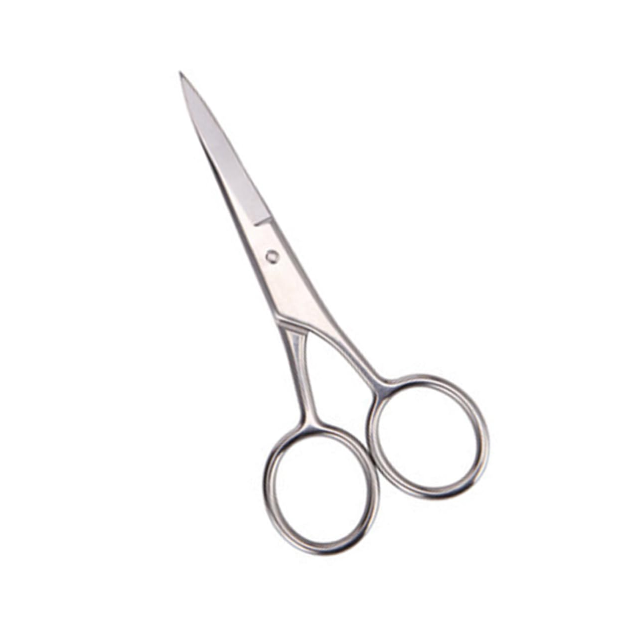 PLAFOPE 2Pcs Stainless Steel Beard Trimming Scissors for Men Shears for Barbers Home DIY Hair Salons Silver