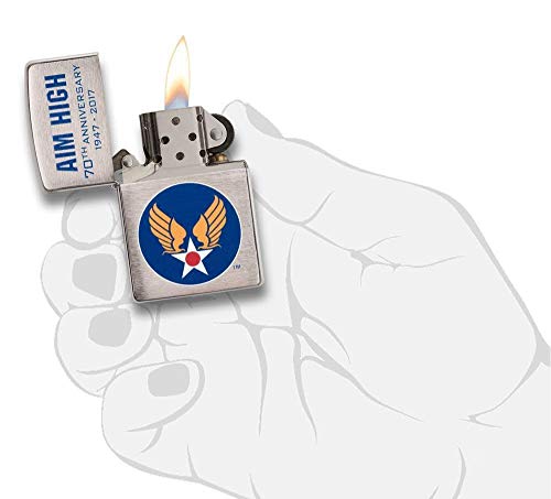 Zippo Hap Arnold Wings Encendedor De Bolsillo Cromado miniatura 4