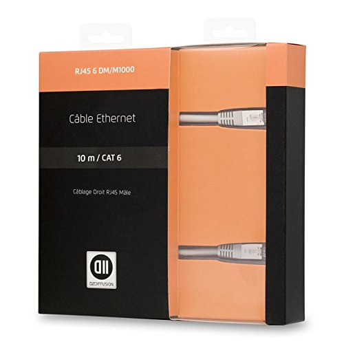 Câble RJ45 Cat 6 D2 Diffusion 0.50m cordon ethernet droit gris U/UTP - 3