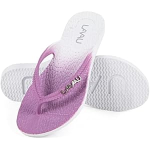LAVAU womens Lavau001Flip-Flop 11 Purple/White