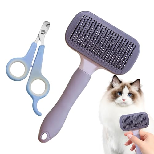 Escova Para Gatos Com Queda De Pelos - Escova Para Redução de Pelos de Gato - Acessórios Para Pets C