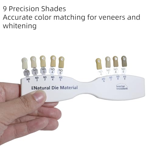 Image of Dental Shade Guide 5 4 Colors | Teeth Whitening Shade Guide | IPS Natural Die Porcelain Veneer Color Guide