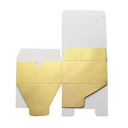 Efavormart 100Pcs Of 4X4X2 Gold Cake Box For Candy Treat Gift Wrap Box Party Favor Boxes For Bridal Shower Wedding Party #TOP3