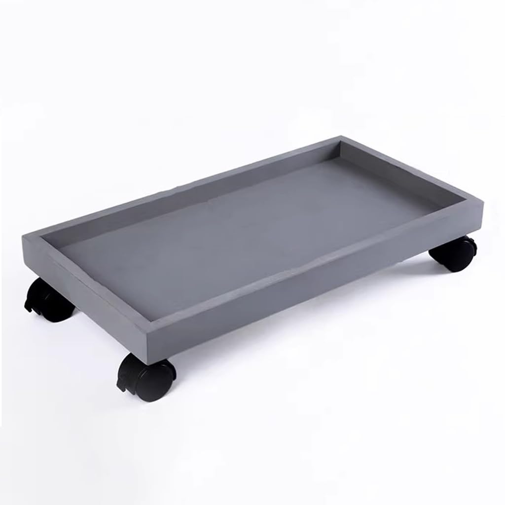 Transport et présentation faciles de vos plantes lourdes avec ce chariot rectangulaire