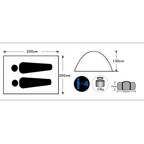 Carpa para Camping GeRRiT para 4 Personas Resistente a Tormentas miniatura 6