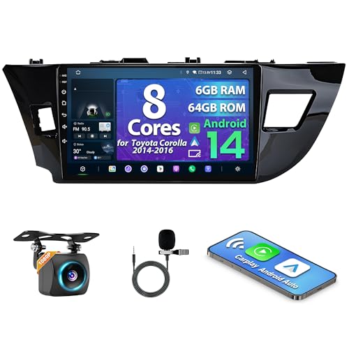 Radio para Toyota Corolla 2014-2016 con pantalla táctil 10" OLED miniatura 1