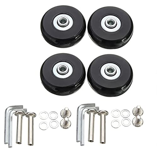 HEZHU Gepäck Koffer Ersatz Räder 4 Stück 50 x 18 mm Gepäck Koffer Mute Gummi Rollen Reparatursatz für Gepäck Cover