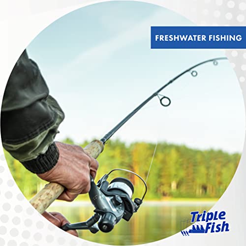 Triple Fish Monofilament Line, 200 lb / 90.7 kg Test, 059 in / 1.50 mm Dia, Clear, 1 lb / 0.45 kg Spool, 245 yd / 224 m