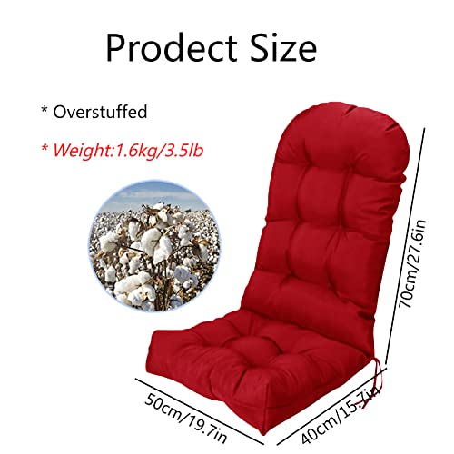 Atiasrama Waterproof Rocking Chair Cushion Indoor/Outdoor 43.3×19.7In-All Weather High Back Chair&Patio Cushions With Ties,Overstuffed Yard Furniture Chair Pad Replacement #TOP2